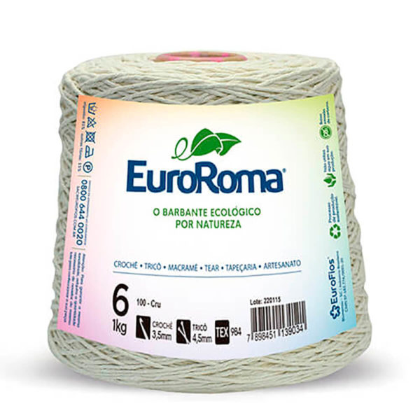 Barbante Euroroma Cru nº6 1kg